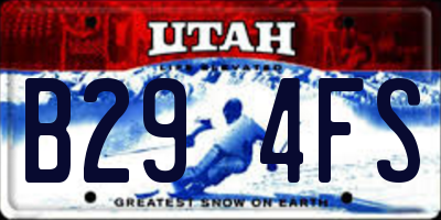 UT license plate B294FS