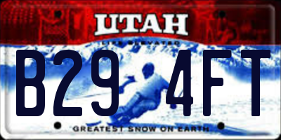 UT license plate B294FT