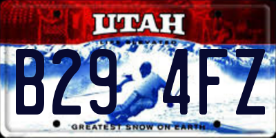 UT license plate B294FZ