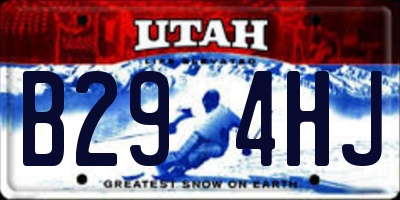 UT license plate B294HJ