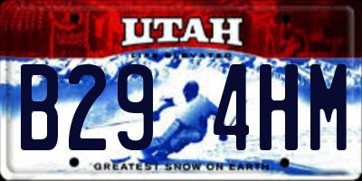 UT license plate B294HM