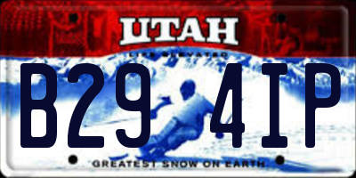 UT license plate B294IP