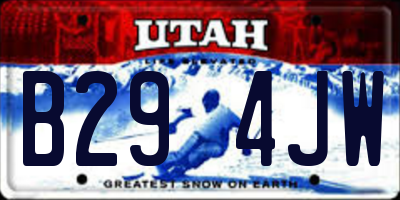 UT license plate B294JW