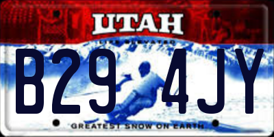 UT license plate B294JY