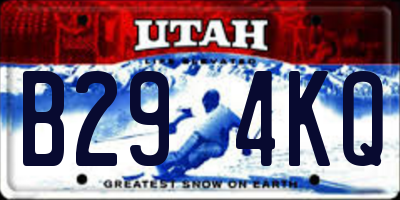 UT license plate B294KQ