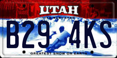 UT license plate B294KS