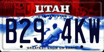 UT license plate B294KW