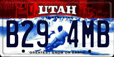 UT license plate B294MB