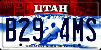UT license plate B294MS