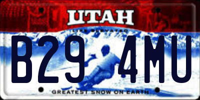 UT license plate B294MU