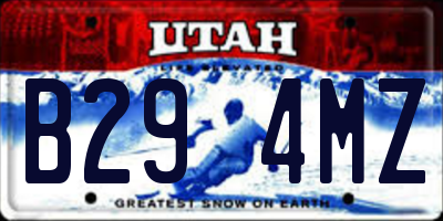 UT license plate B294MZ