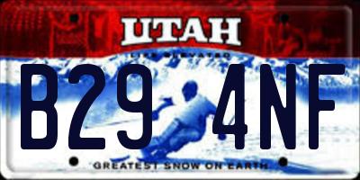 UT license plate B294NF