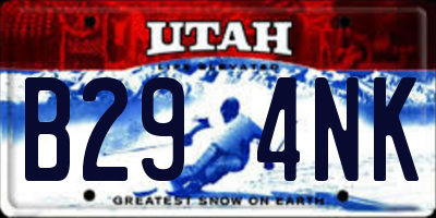 UT license plate B294NK