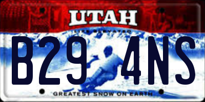 UT license plate B294NS