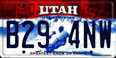 UT license plate B294NW