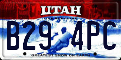 UT license plate B294PC