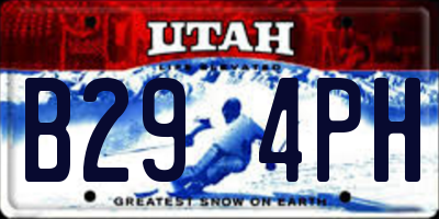 UT license plate B294PH