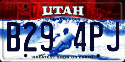 UT license plate B294PJ