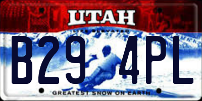 UT license plate B294PL