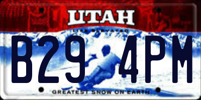 UT license plate B294PM
