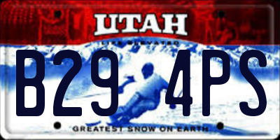 UT license plate B294PS