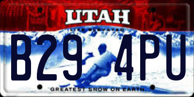 UT license plate B294PU