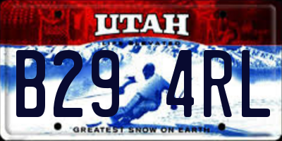 UT license plate B294RL