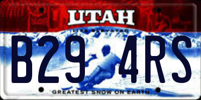 UT license plate B294RS