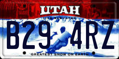 UT license plate B294RZ