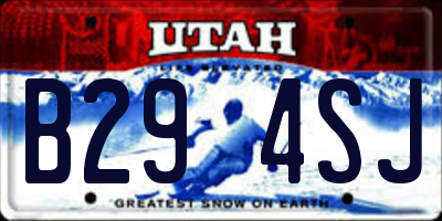 UT license plate B294SJ