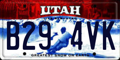 UT license plate B294VK
