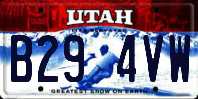 UT license plate B294VW