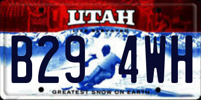 UT license plate B294WH