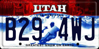 UT license plate B294WJ