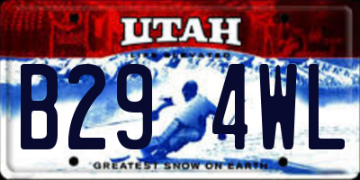 UT license plate B294WL