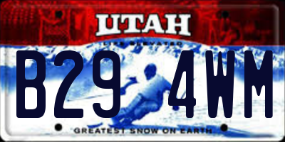 UT license plate B294WM