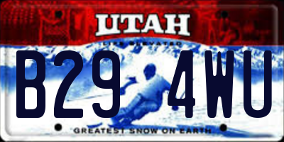 UT license plate B294WU