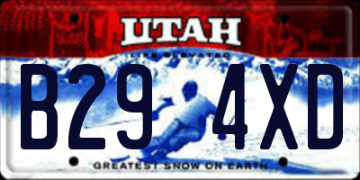 UT license plate B294XD