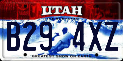 UT license plate B294XZ
