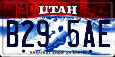 UT license plate B295AE
