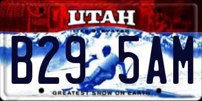 UT license plate B295AM