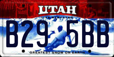 UT license plate B295BB