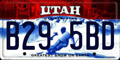 UT license plate B295BD