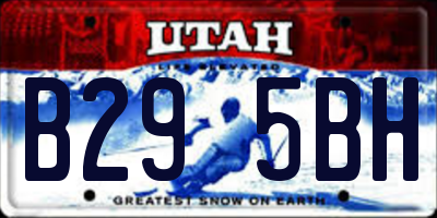 UT license plate B295BH