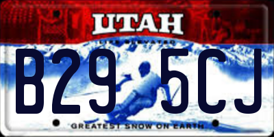 UT license plate B295CJ