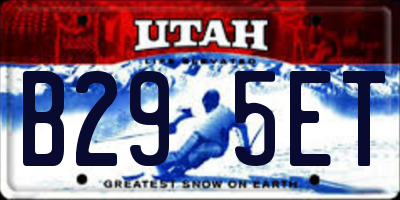 UT license plate B295ET