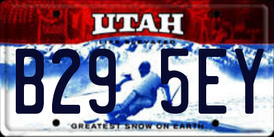 UT license plate B295EY