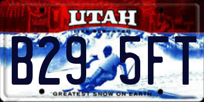 UT license plate B295FT