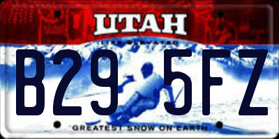 UT license plate B295FZ