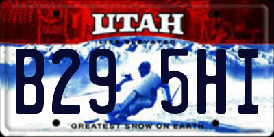 UT license plate B295HI